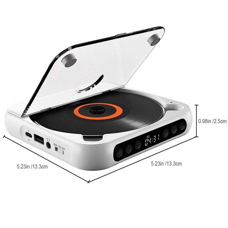 Kannettava CD-soitin Bluetoothilla – Ladattava Discman autoon ja matkalle (Anti-Shock)