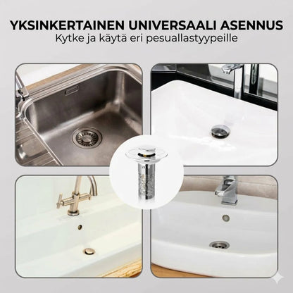 Universaali pop-up-pesualtaan tulppa