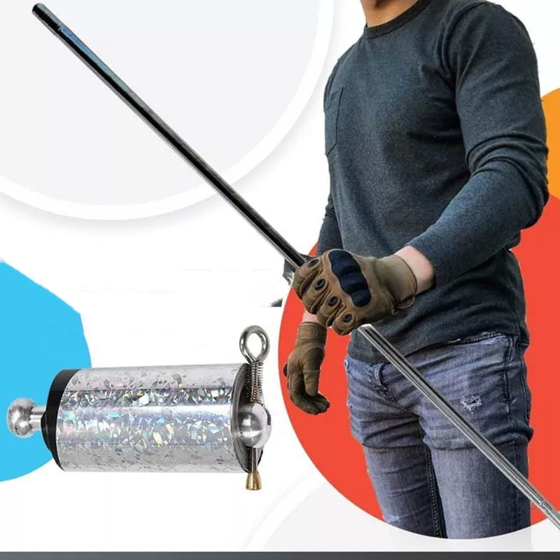 DefenceStick - Sisäänvedettävä teleskooppinen metallinen itsepuolustussauva