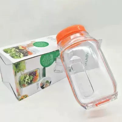 Salaattirasia mukaan - Vuotamaton eväsrasia lokeroilla ja kastikekupilla (Astianpesukoneen kestävä)