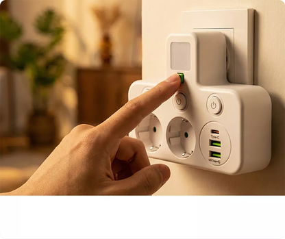 Monipaikkainen EU-pistorasiasovitin