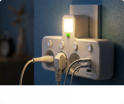 Monipaikkainen EU-pistorasiasovitin