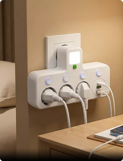 Monipaikkainen EU-pistorasiasovitin