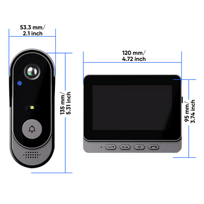 Video-ovikello sisänäytöllä – Langaton ovipuhelin kameralla
