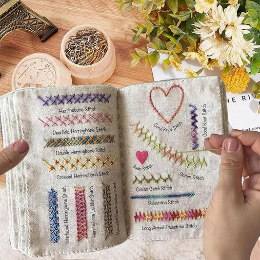 🌈Aloittelijaystävällinen💕 Kirjontapistojen harjoituskirja
