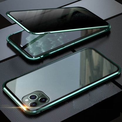 Yksityisyyttä suojaava magneettinen iPhone-kuori – 360 asteen suoja – Anti-Spy karkaistu lasi – Kaksipuolinen & iskunkestävä
