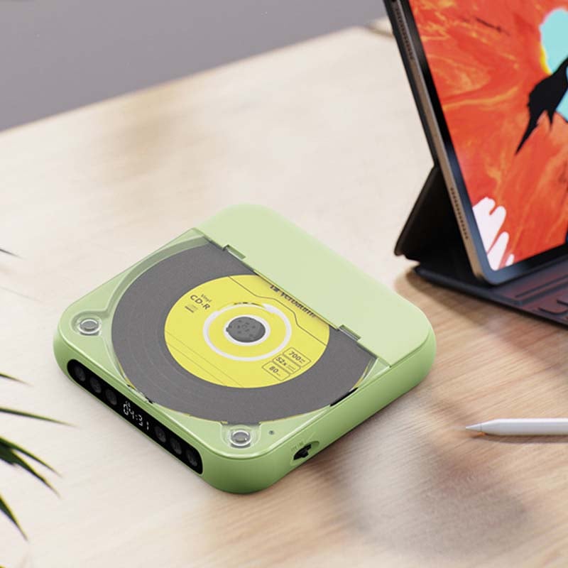 Kannettava CD-soitin Bluetoothilla – Ladattava Discman autoon ja matkalle (Anti-Shock)