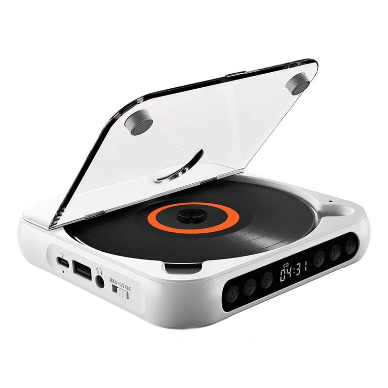 Kannettava CD-soitin Bluetoothilla – Ladattava Discman autoon ja matkalle (Anti-Shock)