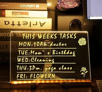 DoodleGlow™ Taianomainen LED-piirustuslauta - Hohtava piirustustabletti lapsille (Sis. tussit ja sapluunat)