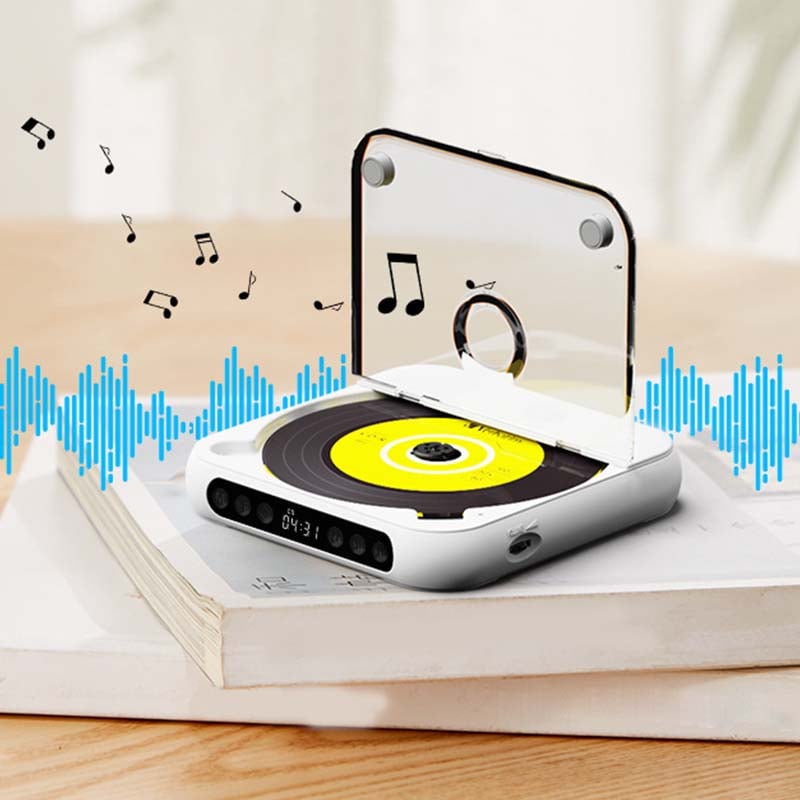 Kannettava CD-soitin Bluetoothilla – Ladattava Discman autoon ja matkalle (Anti-Shock)