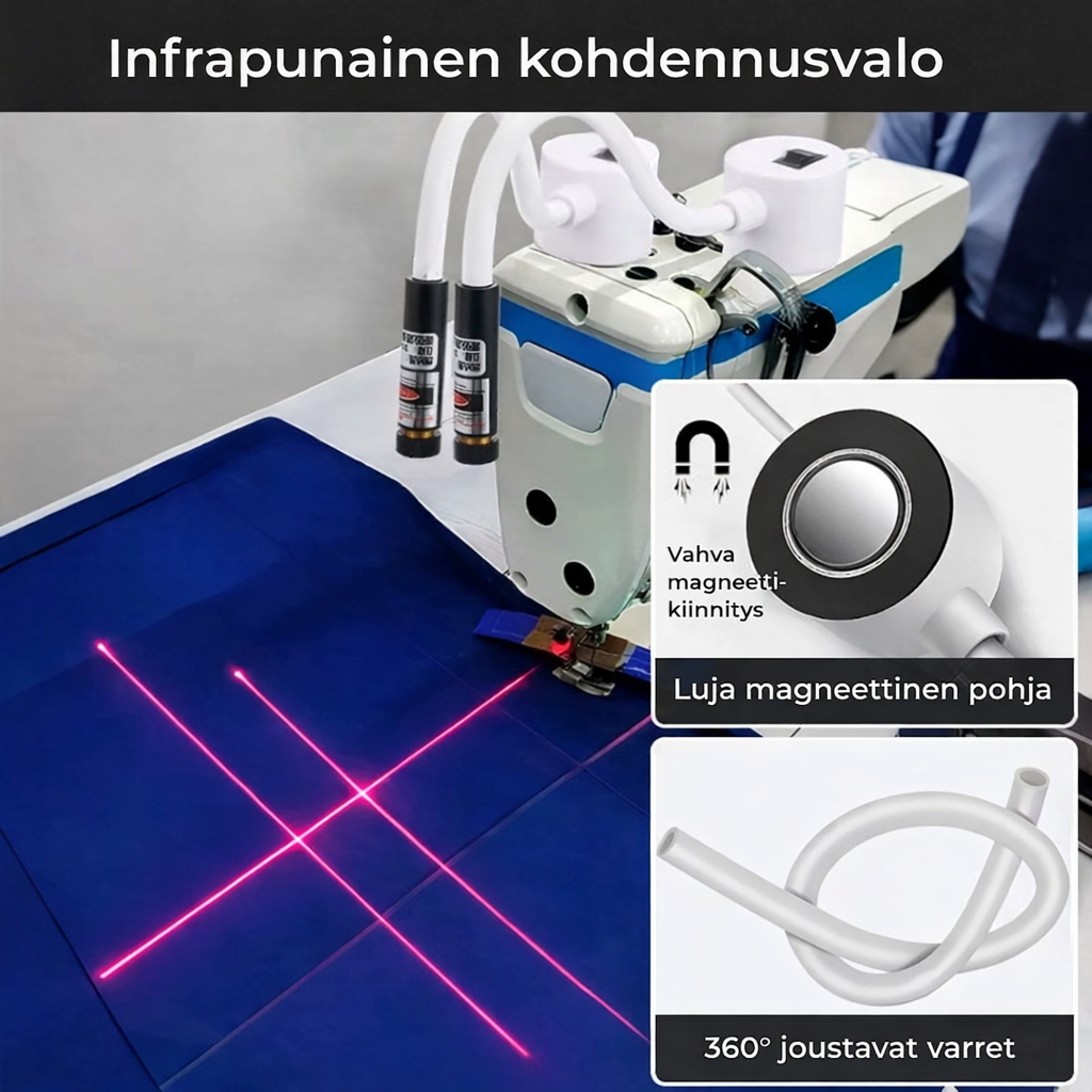 StitchLaser™ – Ompelukoneen laserohjain täydelliseen suoraompeleeseen