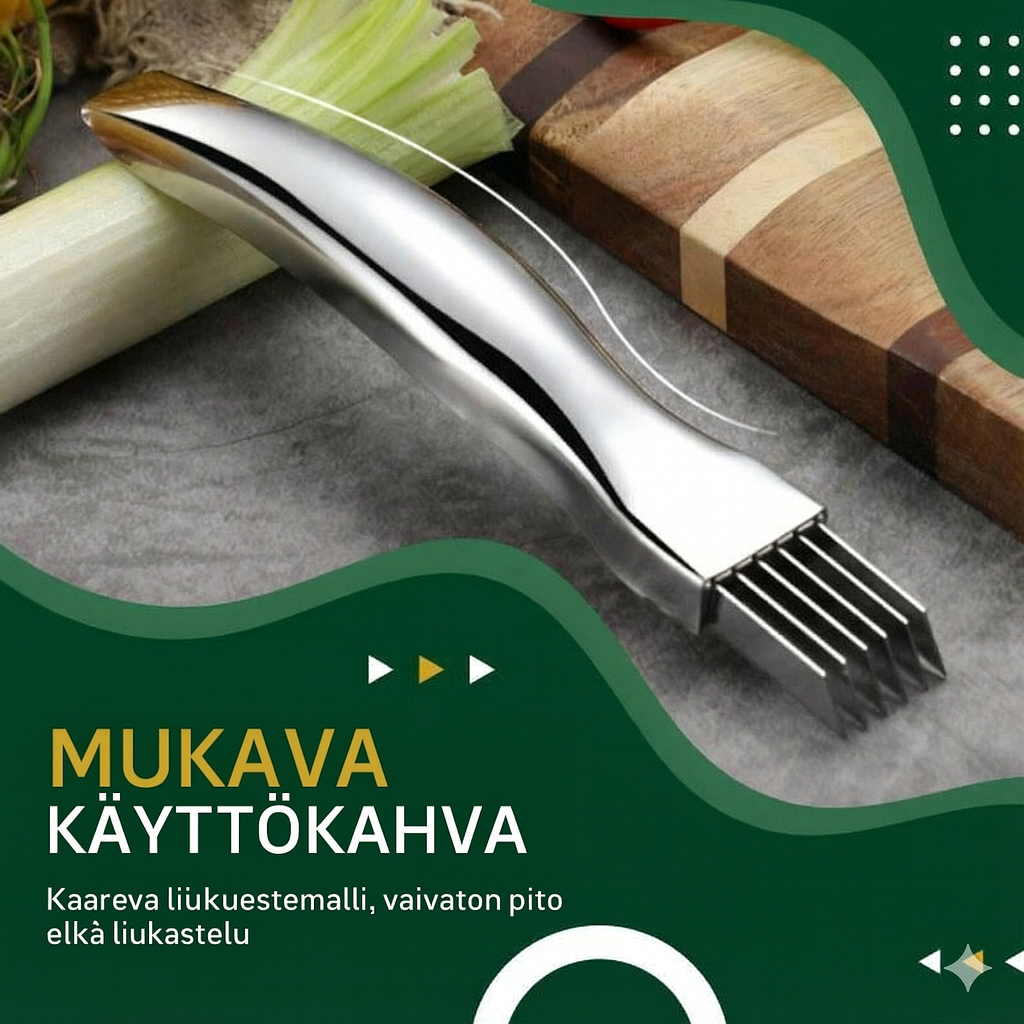 Julienne-vihannesleikkuri (ohuisiin suikaleisiin)