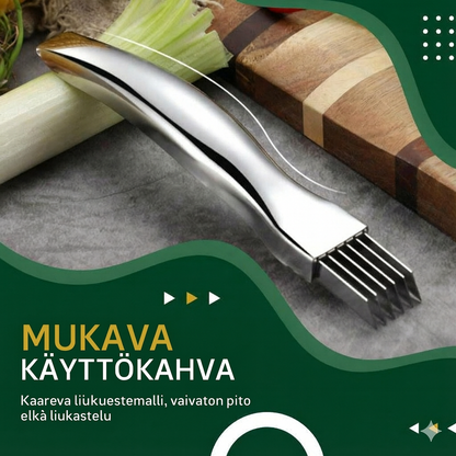 Julienne-vihannesleikkuri (ohuisiin suikaleisiin)