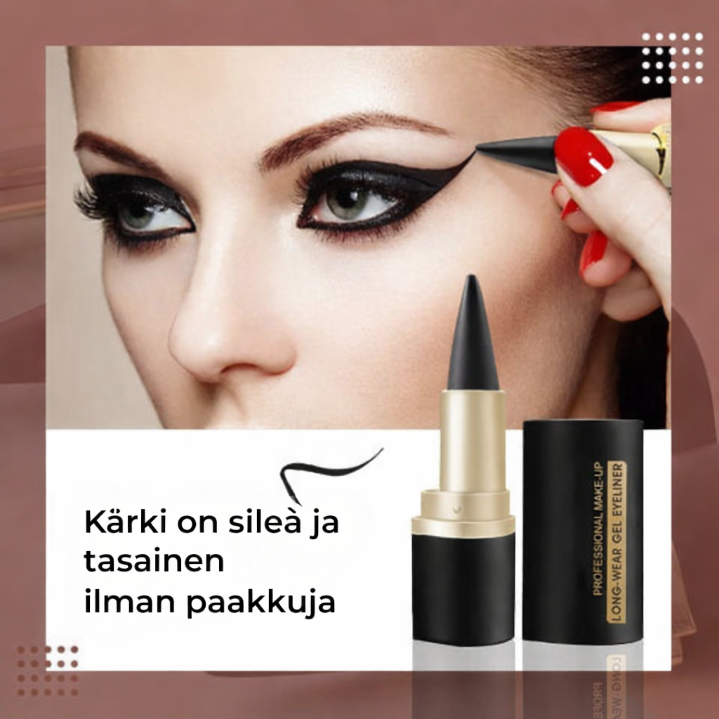 Vedenkestävä Eyeliner – Mattamusta & 12 tunnin kesto (Sotkematon)