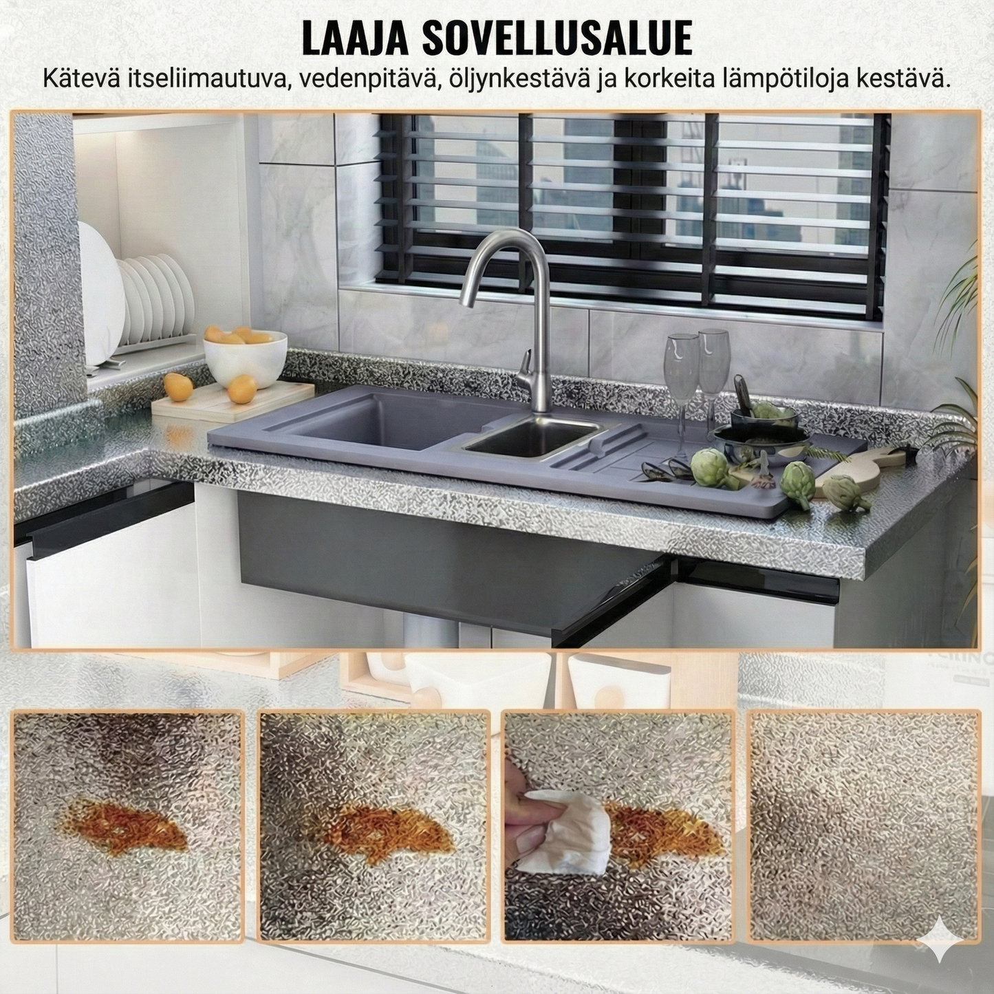 Öljynkestävät keittiötarrat