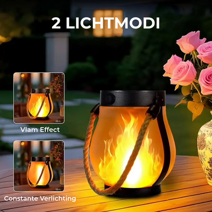 Solar Lantaarn met Vlameffect