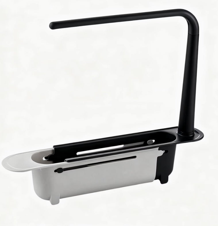 Teleskooppinen tiskialtaan säilytysteline