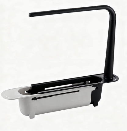 Teleskooppinen tiskialtaan säilytysteline