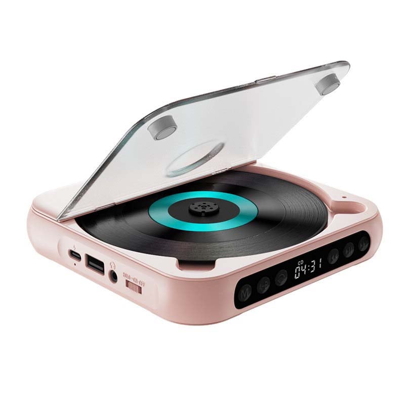 Kannettava CD-soitin Bluetoothilla – Ladattava Discman autoon ja matkalle (Anti-Shock)