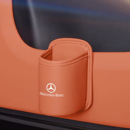 Nahkainen take-away-kahvipidike - Kannettava mukinpidike klipsillä