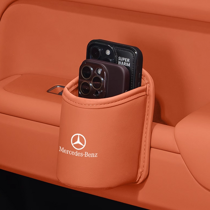 Nahkainen take-away-kahvipidike - Kannettava mukinpidike klipsillä