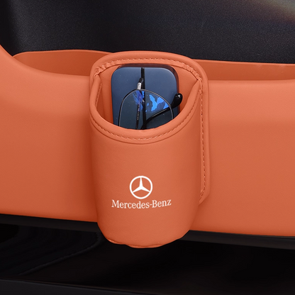 Nahkainen take-away-kahvipidike - Kannettava mukinpidike klipsillä