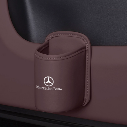 Nahkainen take-away-kahvipidike - Kannettava mukinpidike klipsillä