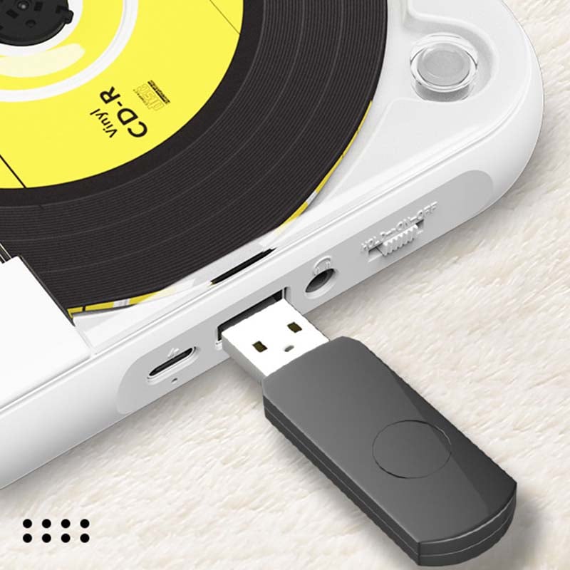 Kannettava CD-soitin Bluetoothilla – Ladattava Discman autoon ja matkalle (Anti-Shock)
