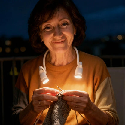 Ladattava LED-niskavalo lukemiseen ja käsitöihin (Himmennettävä)