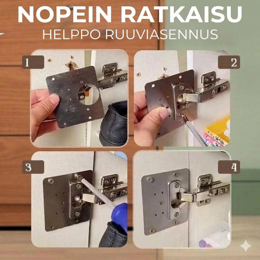 Ammattimainen kaapin saranoiden korjaussarja