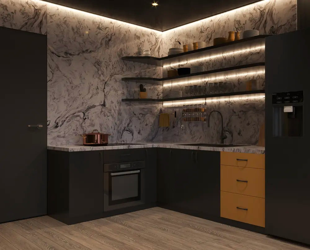 RGB LED-nauha – Itseliimautuva ja lyhennettävä – Tunnelmavalaistus huoneeseen ja keittiöön