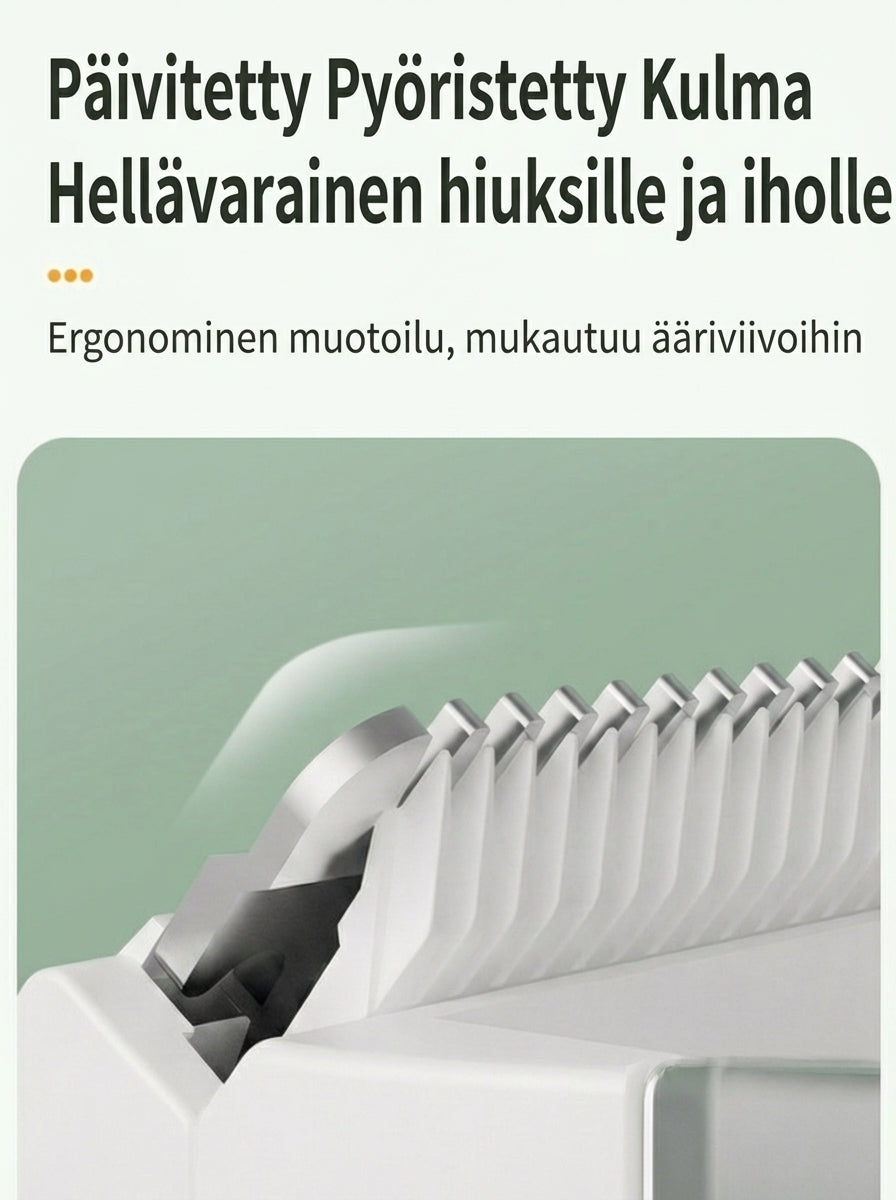 Imuri-toiminnolla varustettu hiustenleikkuri (ei sotkua)