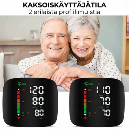 Digitaalinen ranneverenpainemittari – Suuri LED-näyttö ja muistitoiminto