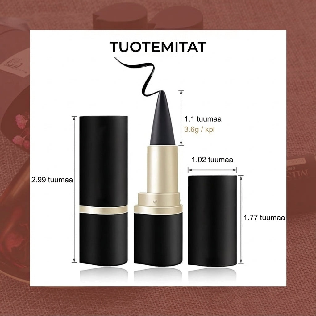 Vedenkestävä Eyeliner – Mattamusta & 12 tunnin kesto (Sotkematon)