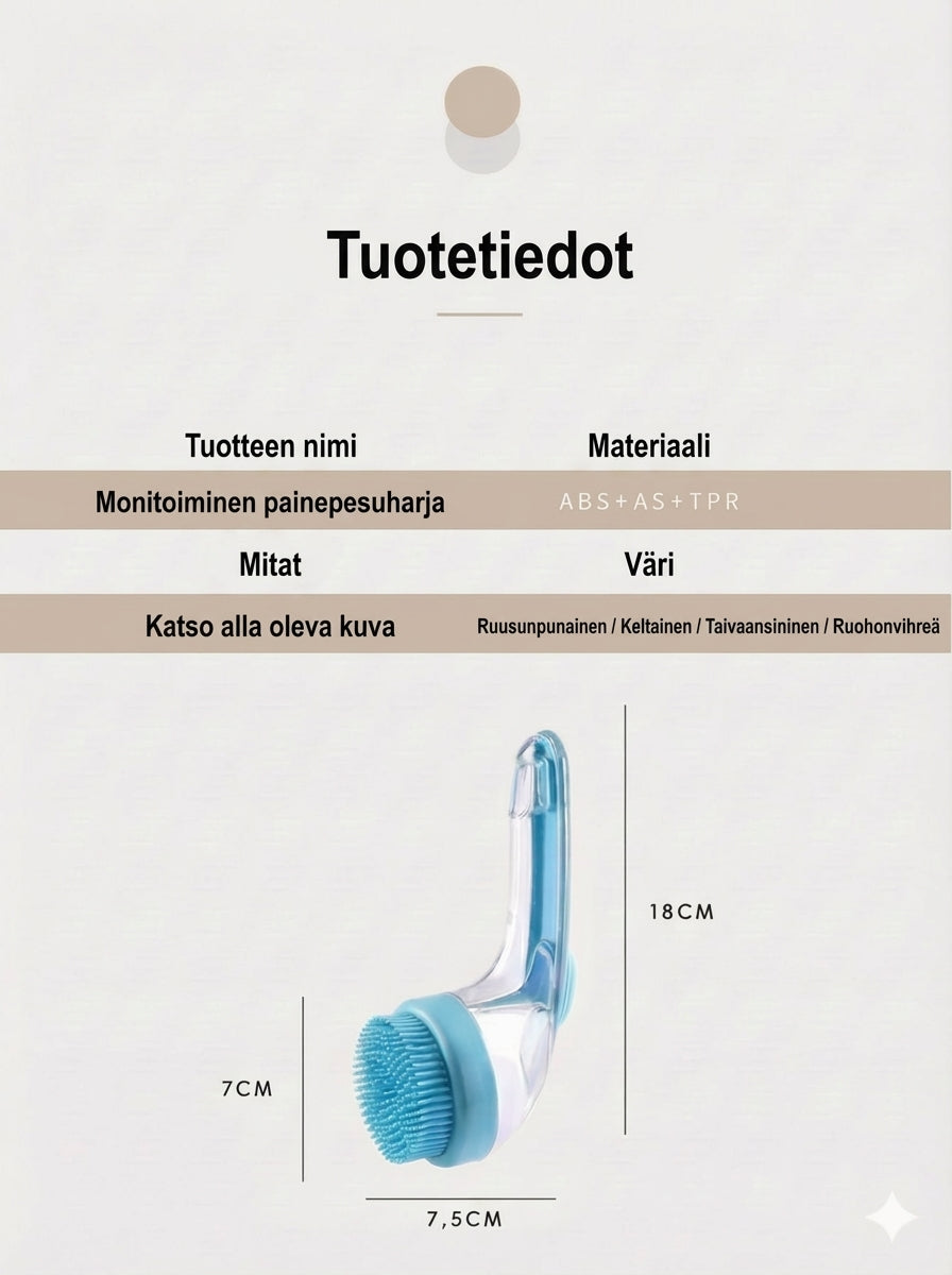 Koiran pesuharja shampoosäiliöllä