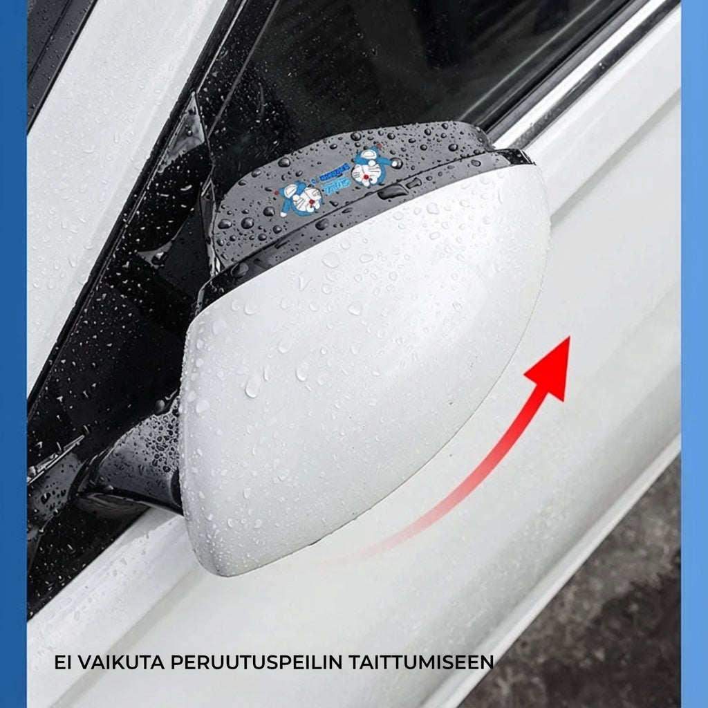 Sivupeilin sadevisiiri – sadesuoja ja aurinkolippa