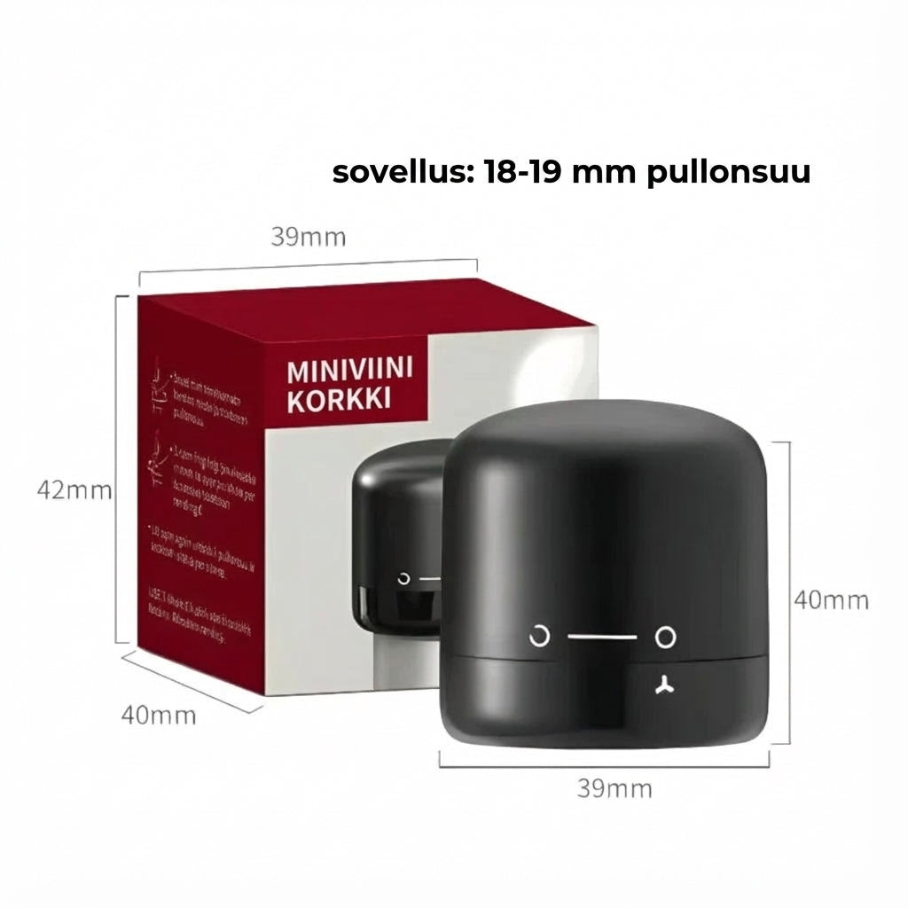 Tyhjiöviinikorkki pumpulla – Pitää viinin tuoreena pidempään