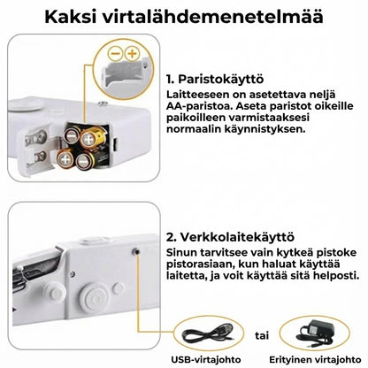 Sähköinen käsikäyttöinen ompelukone – Vaatteille ja verhoille