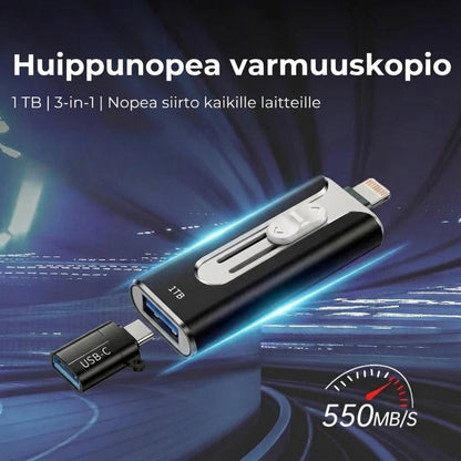 Hevlio™ Kannettava SSD-kiintolevy kannettaville tietokoneille ja pelaamiseen