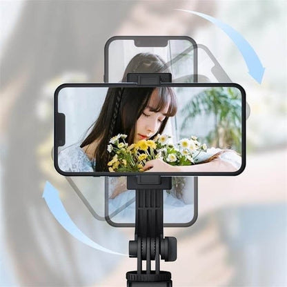 6-in-1 Selfie-keppi jalustalla ja valolla – Bluetooth-kolmijalka kaukosäätimellä (iPhone & Android)