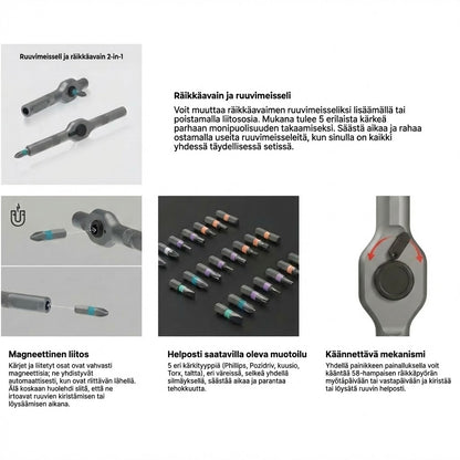 24-in-1 kompakti ruuvimeisselisarja