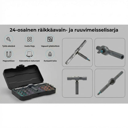 24-in-1 kompakti ruuvimeisselisarja