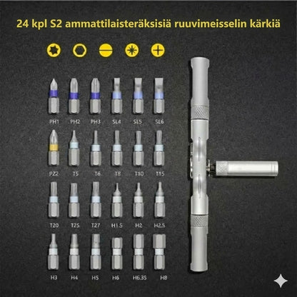 24-in-1 kompakti ruuvimeisselisarja