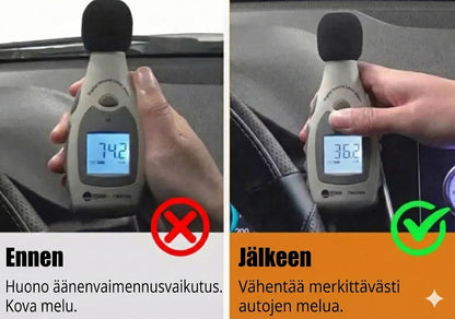 Universaali auton ovitiiviste (5 metriä) – Itseliimautuva tiivistenauha tuulensuhinaa vastaan (B-muoto)