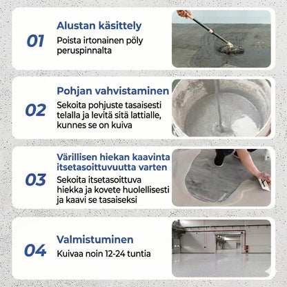 Epoksimarmorilattia – Kiiltävä lattiapinnoitteen täydellinen sarja (Naarmunkestävä & Vedenpitävä)