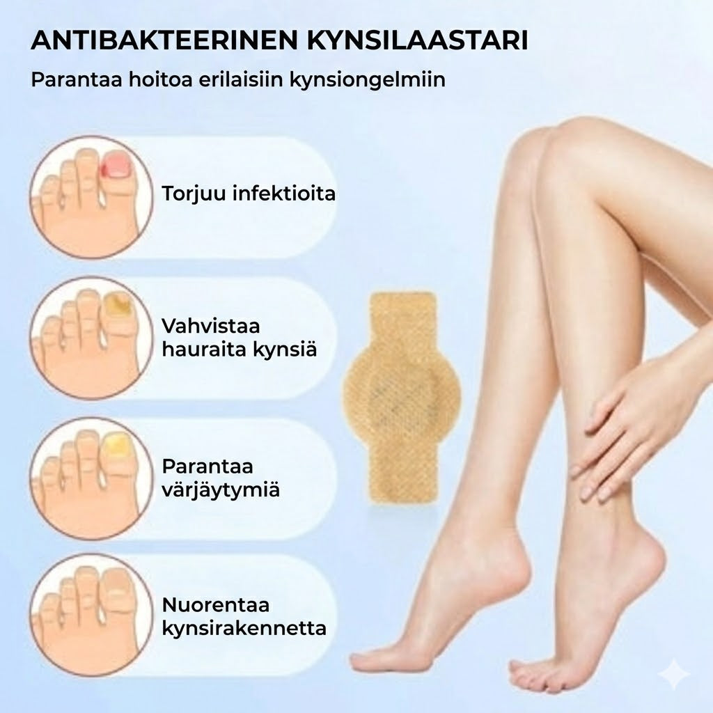 FungalPatch – Intensiivinen kynsienhoitosetti – Itseliimautuvat sienihoitolaastarit