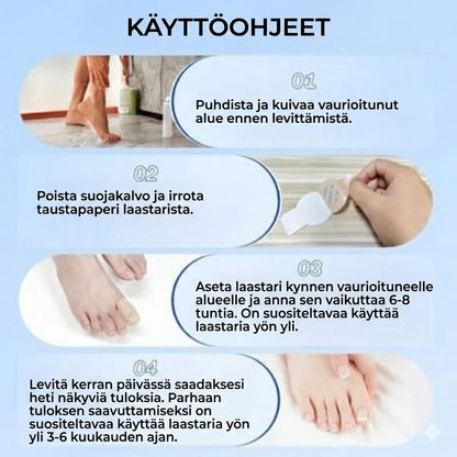 FungalPatch – Intensiivinen kynsienhoitosetti – Itseliimautuvat sienihoitolaastarit