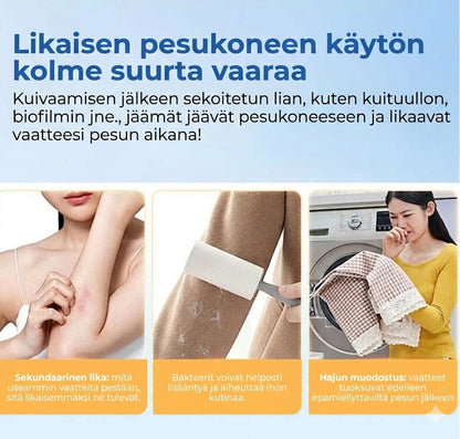 Pesukoneen puhdistustabletit – Poistaa kalkkia ja pahoja hajuja – Syväpuhdistus – 12 kpl – Yleismalli
