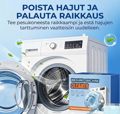 Pesukoneen puhdistustabletit – Poistaa kalkkia ja pahoja hajuja – Syväpuhdistus – 12 kpl – Yleismalli