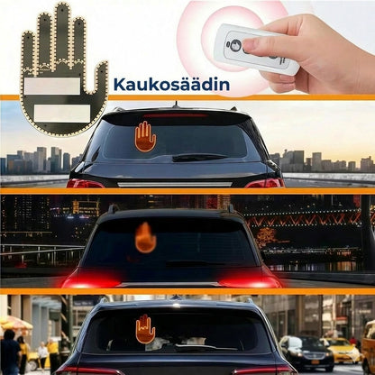 Valaistut kädenmuotoiset autovalot